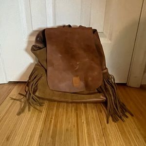 Genuine leather backpack